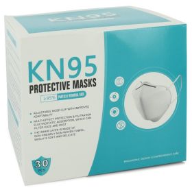 KN95 Mask by KN95 Thirty (30) KN95 Masks; Adjustable Nose Clip; Soft non-woven fabric; FDA and CE Approved (Unisex) 1 size