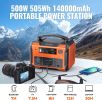 DBPOWER Portable Power Station 505Wh 500W (Peak 1000W) Outdoor Generator Mobile Lithium Battery Pack with 110V AC Outlet (Solar Panel Not Included) SO