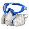 Reusable Respirator Full Facepiece Gas Mask Face Cover; Professional Breathing Protection with Goggles Against Paint Gas Dust Organic Vapors; for Pain