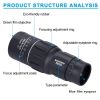 Adjustable Focus Monocular Telescope For Outdoor Navigation Hunting Bird Watching Super Foot Bowl Game Watching