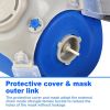 Reusable Respirator Full Facepiece Gas Mask Face Cover; Professional Breathing Protection with Goggles Against Paint Gas Dust Organic Vapors; for Pain