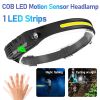 COB LED Headlamp Headlight Torch Flashlight Work Light Bar Head Band Lamp