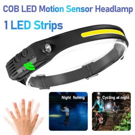 COB LED Headlamp Headlight Torch Flashlight Work Light Bar Head Band Lamp (LED QTY: 1 LED)